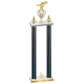 Double Black Carbon Fiber Fourth Place Fishing Trophy