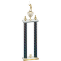 Double Black Carbon Fiber Year Golf Trophy