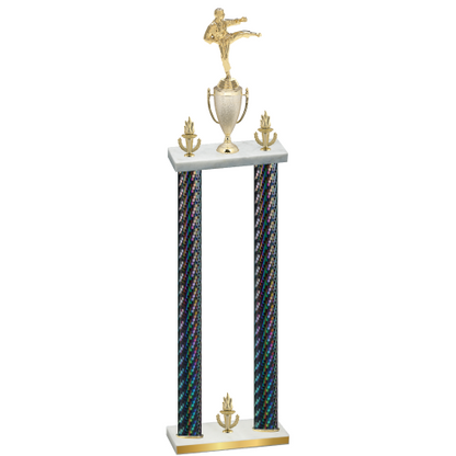 Double Black Carbon Fiber Victory Karate Trophy