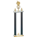Double Black Carbon Fiber First Place Baseball Trophy