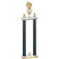 Double Black Carbon Fiber Year Baseball Trophy