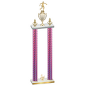 Double Pink Carbon Fiber Third Place Soccer Trophy