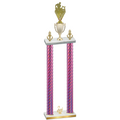 Double Pink Carbon Fiber Second Place Rugby Trophy