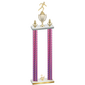Double Pink Carbon Fiber Second Place Running Trophy