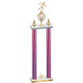 Double Pink Carbon Fiber Second Place Running Trophy