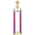 Double Pink Carbon Fiber Year Running Trophy
