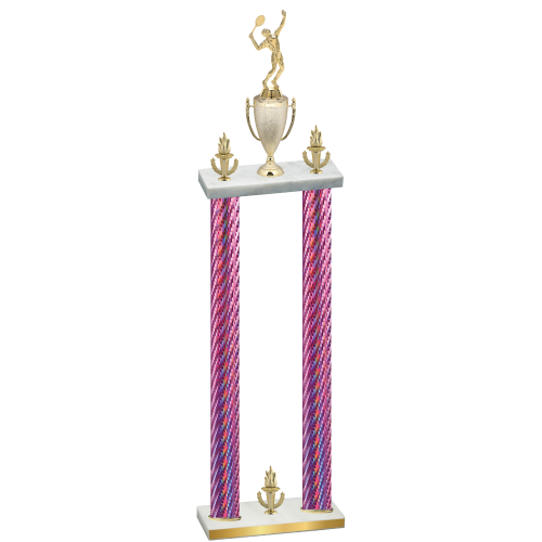 Double Pink Carbon Fiber Victory Tennis Trophy