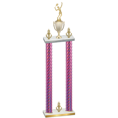 Double Pink Carbon Fiber Victory Tennis Trophy