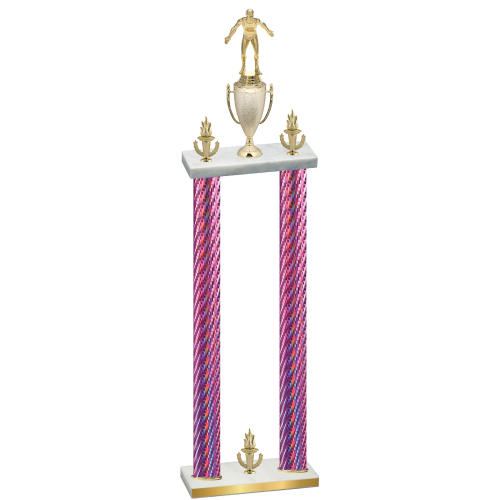Double Pink Carbon Fiber Victory Wrestling Trophy