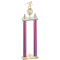 Double Pink Carbon Fiber Second Place Bowling Trophy