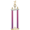 Double Pink Carbon Fiber Fourth Place Bowling Trophy