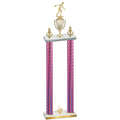 Double Pink Carbon Fiber First Place Bowling Trophy