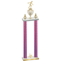 Double Pink Carbon Fiber Third Place Bowling Trophy