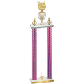 Double Pink Carbon Fiber First Place Bowling Trophy