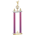Double Pink Carbon Fiber Fourth Place Volleyball Trophy