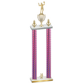 Double Pink Carbon Fiber Year Volleyball Trophy