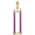 Double Pink Carbon Fiber Fourth Place Volleyball Trophy