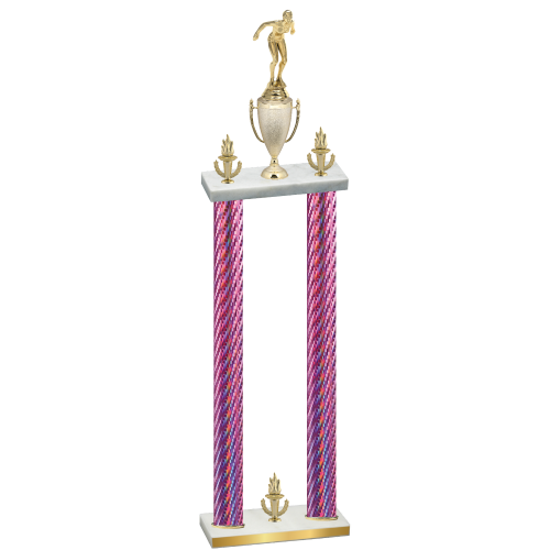 Double Pink Carbon Fiber Victory Tennis Trophy