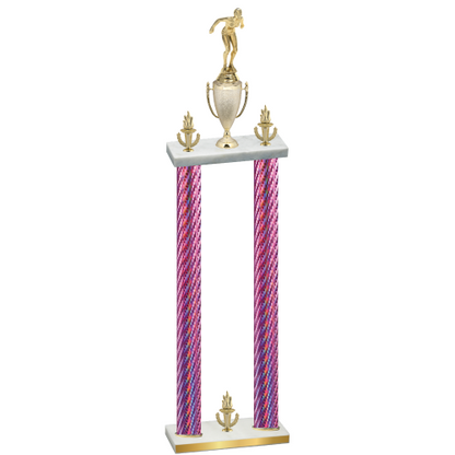 Double Pink Carbon Fiber Victory Tennis Trophy