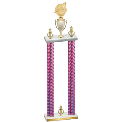 Double Pink Carbon Fiber Victory Swimming Trophy