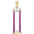 Double Pink Carbon Fiber Year Swimming Trophy