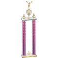 Double Pink Carbon Fiber Second Place Cheerleading Trophy