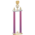 Double Pink Carbon Fiber First Place Cheerleading Trophy
