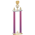 Double Pink Carbon Fiber Third Place Cheerleading Trophy
