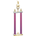 Double Pink Carbon Fiber First Place Lacrosse Trophy
