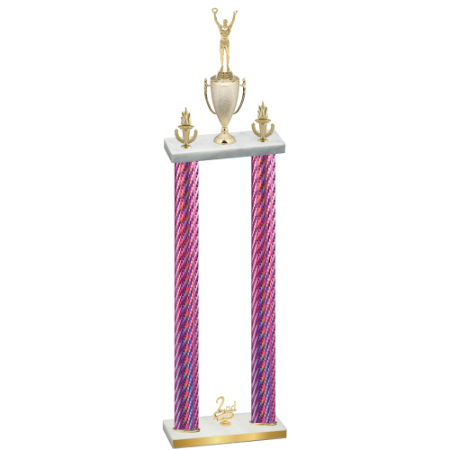 Double Pink Carbon Fiber Second Place Victory Trophy