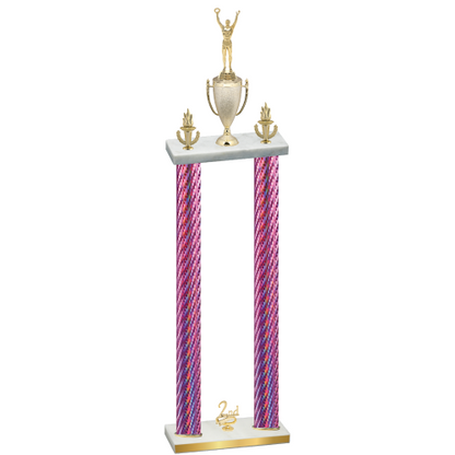 Double Pink Carbon Fiber Second Place Victory Trophy