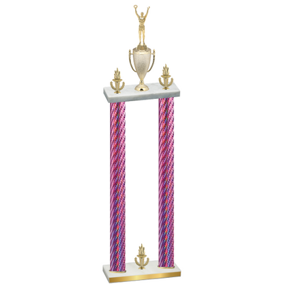 Double Pink Carbon Fiber Victory Victory Trophy