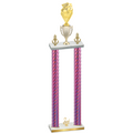 Double Pink Carbon Fiber Second Place Pickleball Trophy