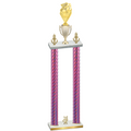 Double Pink Carbon Fiber Year Pickleball Trophy