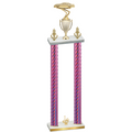 Double Pink Carbon Fiber First Place Cars Trophy