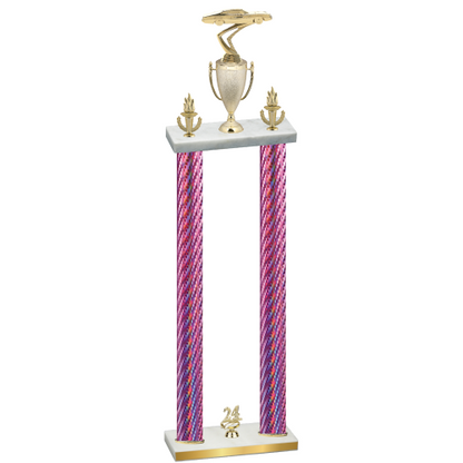 Double Pink Carbon Fiber Year Cars Trophy