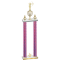 Double Pink Carbon Fiber Fourth Place Archery Trophy