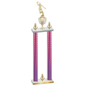 Double Pink Carbon Fiber Victory Basketball Trophy
