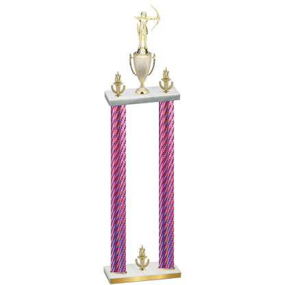 Double Pink Carbon Fiber Victory Archery Trophy