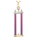 Double Pink Carbon Fiber First Place Weights Trophy