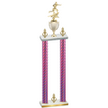Double Pink Carbon Fiber Victory Flag Football Trophy