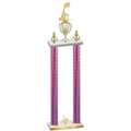 Double Pink Carbon Fiber Third Place Golf Trophy