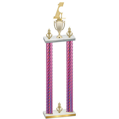Double Pink Carbon Fiber Victory Golf Trophy