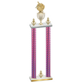 Double Pink Carbon Fiber Victory Baseball Trophy