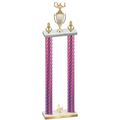 Double Pink Carbon Fiber Third Place Academics Trophy