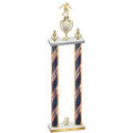 Double Flag USA Year Soccer Trophy