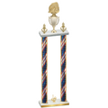 Double Flag USA First Place Soccer Trophy