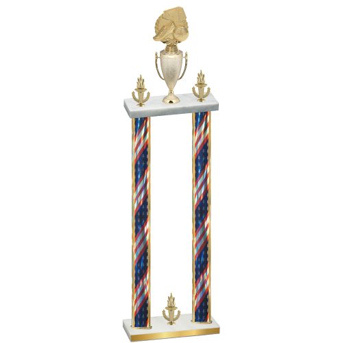 Double Flag USA Victory Soccer Trophy