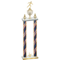 Double Flag USA Second Place Running Trophy