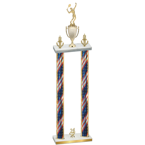 Double Flag USA Year Tennis Trophy